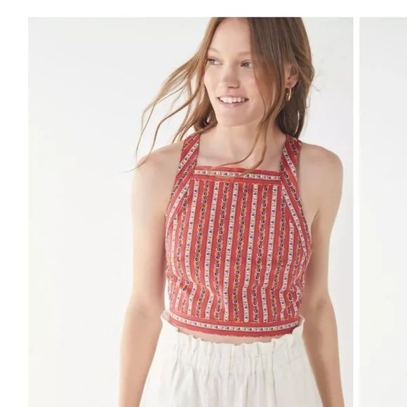 Urban Outfitters UO Brooke Apron Crossback Crop Top, Size Medium - Picture 8 of 9